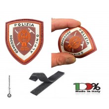 Patch Toppa PVC Polizia di Stato Soccorso Alpino 3D con Velcro NEW Art. PVC-15