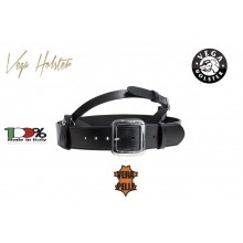 Cinturone in Cuoio con Bretella Regolabile Nera Vega Holster Italia Vigilanza GPG IPS Art. 1V54