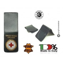 Patella pelle + Fregio per portafogli 1WE Croce Rossa Italiana Vega Holster Italia Art. 1WH08