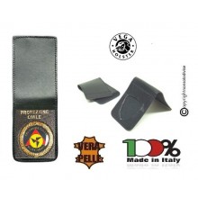 Patella pelle + Fregio per portafogli 1WEProtezione Civile Volontariato Vega Holster Italia  Art. 1WH35