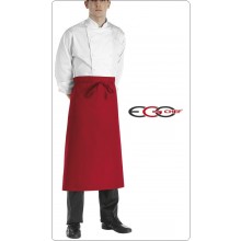 Grembiule Francese Lungo Cuoco Chef Banconiere Barista Ego Chef Italia Rosso Art.6107007C