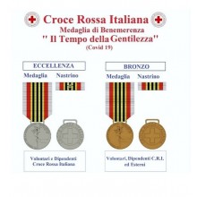 Medaglia Benemerenza Il Tempo della Gentilezza Croce Rossa Italiana CRI C.R.I. Covid 19 Art. CRI-T-G