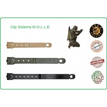 Clip Nera Verde Kaky mm 60  75  125 Per Sistema MOLLE Universale Vega Holster Italia Art.2SM