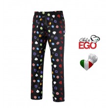 Pantalone Pantaloni Pant Coulisse Medicale Cuoco Chef BON BON palline Gelato Ego Chef Ravazzolo Italia  Art. 3502145A