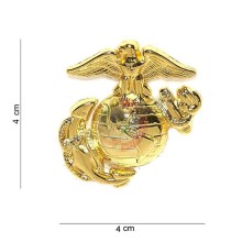 Spilla in metallo smaltato Logo Marines USMC US Army Emblema USMC dorato 1 pezzo Art. 7047