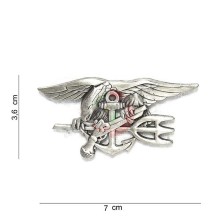 Spilla Militare US Navy Seals Argento  Emblema US navy Art. 7095