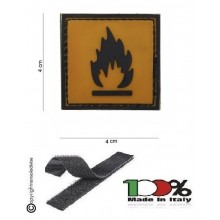 Patch Gommata 3D cm 4.00x4.00 Dangerous Flammabile Infiammabile INC101 Art. 444120-3595