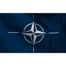 Bandiera Flag da bastone Poliestere con Logo NATO cm 100x150 Eco Art. 447200-145