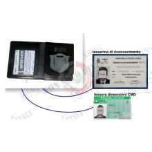 Portafoglio Portadocumenti Pelle Doppia Tasca Nuovo Senza Placca Neutro Con Scritta GUARDIA GIURATA Ascot  Art. 600V-TC-GG