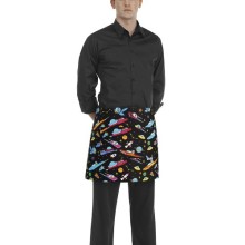Grembiule Falda Banconiere Con Tascone Flames Fiamme Space Spazio cm 40x70 Ego Chef Art.6100160A
