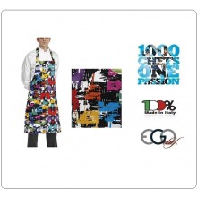 Grembiule Cucina Pettorina con Tascone cm 90x70 GRAPHIC Ego Chef Italia Art. 6103144A Grembiule Cucina Pettorina con Tascone cm 90x70 GRAPHIC Ego Chef Italia Art. 6103144A
