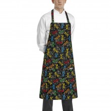 Grembiule Cucina Pettorina con Tascone cm 90x70 Libellule Art. 6103159A