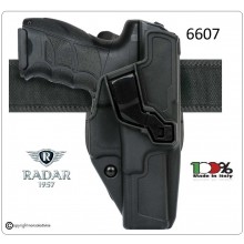 Fondina Professionale Glock 17-22 Safe&Fast Index Holster Livello Sicurezza 2° radar 1957 Italia Art.6607-5526