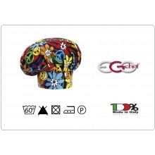 Cappello Copricapo Berretto Cap Cuoco Chef Ego Chef Italia Peace And Love  Art. 7000147A