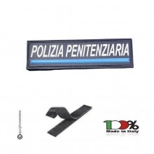 Toppa Patch Lineare Gommata 3D PVC Polizia Penitenziaria per Tuta OP Ordine Pubblico NEW  Art. PVC-27