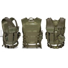 Tactical Vest - Gilet Tattico Modulare Corpetto Tattico USMC Mil-Tec Verde OD ESERCITO MARINA AERONAUTICA Art.10720001