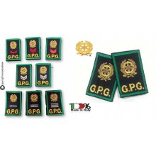 Tubolari Ricamati Bordo Verde GPG REPUBBLICA® Guardie Giurate Guardia Particolare Giurata con Grado Novità Art. GPG-REP-VERDE