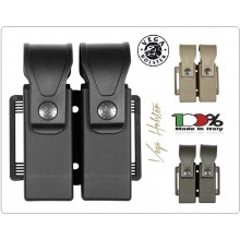 Doppio Porta Caricatore Bifilare Universale Vari Colori Vega Holster Italia Polizia Carabinieri Guardie Giurate GPG IPS Art.8DMH01