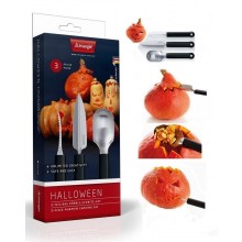 Set per Decoro Trio Triangle Halloween Set Coltelli da Intaglio Frutta e Verdura Professionale Art. 908350302 Set per Decoro Trio Triangle Halloween Set Coltelli da Intaglio Frutta e Verdura Professionale Art. 908350302