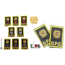 Tubolari Ricamati Bordo GialloGPG REPUBBLICA® Guardie Giurate Guardia Particolare Giurata con Grado Novità Art. GPG-REP-GIALLO