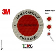 Adesivo Per Paletta Rosso Roma Capitale Ausiliari  3M Art. R00334
