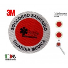 Adesivo Per Paletta Rosso Soccorso Sanitario 118 Servizio Ambulanze Art. PAL118SA
