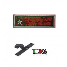 Patch Croce Rossa Italiana Corpo Militare CRI C.R.I. con Velcro Vegetata  Art.TUS-CRIM