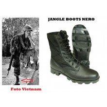 Anfibi Jungle Boots Pelle Cordura Neri Modello Vietnam Cambogia Corea  Art. 12826002