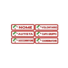 Patch con Velcro Personalizzata con Nome o Mansione ANPAS Art. ANPAS-PER