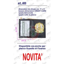 Portafoglio Compatto con o Senza Placca Porta Tessera Guardia di Finanza VENDITA RISERVATA Art. 400GDFP