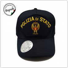 Berretto Cappello Baseball Polizia di Stato PS Logo + Scritta PRODOTTO UFFICIALE Art. EUB0020