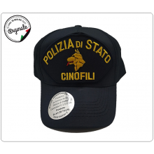 Berretto Cappello Baseball Polizia di Stato Cinofili PS Logo + Scritta PRODOTTO UFFICIALE Art. EUB467
