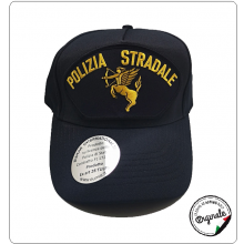 Berretto Cappello Baseball Polizia di Stato Stradale PS Logo + Scritta PRODOTTO UFFICIALE Art. EUB395