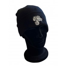 Berretto Papalina Cuffia Watch Cap Zuccotto Ricamo Nera Carabinieri Fiamma Argento Prodotto Ufficiale  Art. CC-ARG