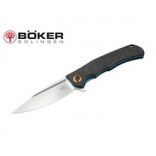 Coltello Chiudibile Serramanico con Fodero Boker Plus Nubilum Flipper Knife Carbon Fiber Art. 01BO492 