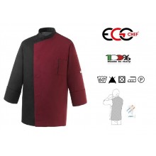 Giacca Cuoco Chef Possibilità di Personalizzazione con Nome Bordeaux Fang Ego Chef Italia Air Art. 2045003C