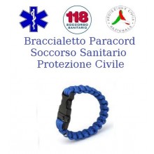 Bracciale Paracord Blu Royal Emergenza 118 Soccorso Protezione Civile Art. 16370103