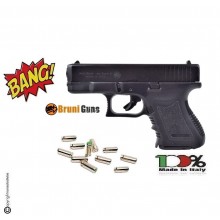 Pistola a Salve Bruni MiniGap Glock Nero 8 mm a Salve Prodotto Italiana Starter Sport Piccioni Art. BR-1100