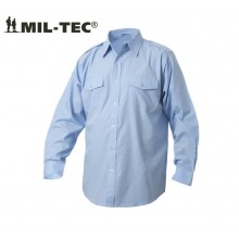 Camicia Militare Azzurra Manica Lunga Mil Tec Guardie Giurate Aeronautica Vigilanza GPG IPS Art. 10931011