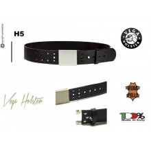 Cinturone Cintura in Cuoio con Doppi Fori e Pomello per Divise e Fondina H5 Vega Holster Italia  Vigilanza Polizia Carabinieri Art.1V57