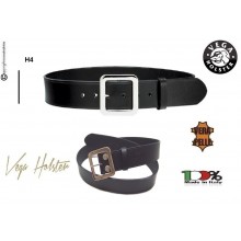 Cinturone Cintura in Cuoio con Rinforzo in Zona Fondina H4 Nera Vega Holster Italia Polizia Carabinieri Vigilanza  Guardie Giurate GPG IPS Art. 1V51