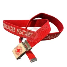 Cintura Cinturone Canapa Croce Rossa Italiana CRI C.R.I. Logo Vetrificata con Stampa 3D Gomma CROCE ROSSA New 2026 Art. CBRK-C-CRI