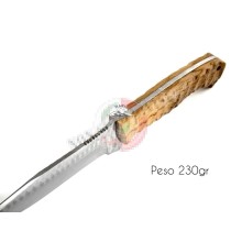 Coltello Lama Fissa con Fodero Manico Legno Caccia Pesca Idea regalo cm 27 Maru Art. MARU-01