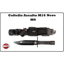 Coltello Militare Nero Assalto M9  Taglia Filo Spinato US Military Schwarz INC101  Art.455480N