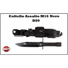 Coltello Militare Nero Assalto D80  Taglia Filo Spinato US Military INC101  Art.455481N