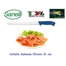 Coltello Professionale Salmone Olivato cm 31 Sanelli Linia Lario Italia Cuochi Chef Approvato dalla F.I.C. Federazione Italiana Cuochi Art. 305731A