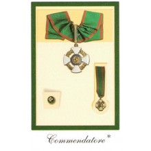 Set Medaglie Commendatore COMPLETO COMMENDATORE dell'Ordine della Repubblica OMRI Medaglia + Spilla Art.FAV-38