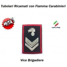 Gradi Tubolari Carabinieri Ricamati con Fiamma New Vice Brigadiere  non più in uso Art.CC-T5