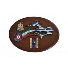 Crest Araldico Aerei F-86 - G91 PAN - MB 339 PAN Frecce Tricolori Aeronautica Militare cm 22,5 X 17,5 Art.AM0307