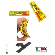 Patch Toppa Scudetto con Velcro PVC 3D ITALIA + LOGO Protezione Civile VOLONTARIO New Art. PVC-22